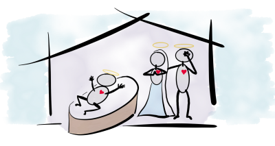 La Sacra Famiglia. Lei.